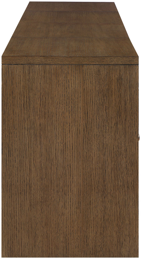 Selene Brown Cane, Solid Wood And Oak Veneer Sideboard/Buffet, 4-Piece