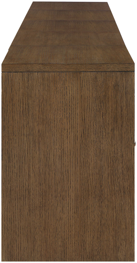 Selene Brown Cane, Solid Wood And Oak Veneer Sideboard/Buffet, 5-Piece