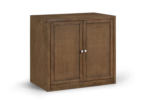 Selene Brown Cane, Solid Wood And Oak Veneer Sideboard/Buffet, 1 Piece