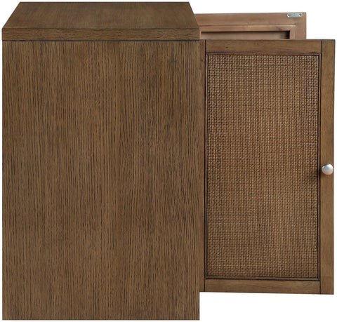 Selene Brown Cane, Solid Wood And Oak Veneer Sideboard/Buffet, 1 Piece