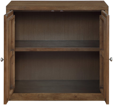Selene Brown Cane, Solid Wood And Oak Veneer Sideboard/Buffet, 1 Piece