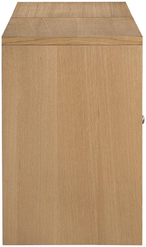 Selene Natural Cane, Solid Wood And Oak Veneer Sideboard/Buffet, 2-Piece