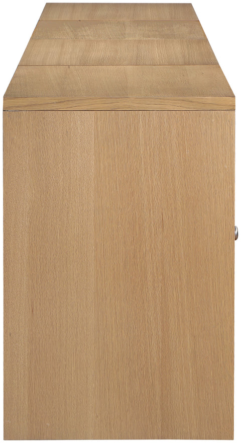 Selene Natural Cane, Solid Wood And Oak Veneer Sideboard/Buffet, 4-Piece