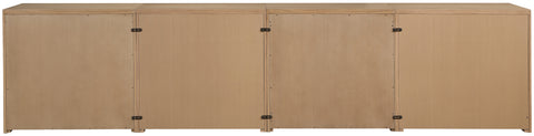 Selene Natural Cane, Solid Wood And Oak Veneer Sideboard/Buffet, 4-Piece