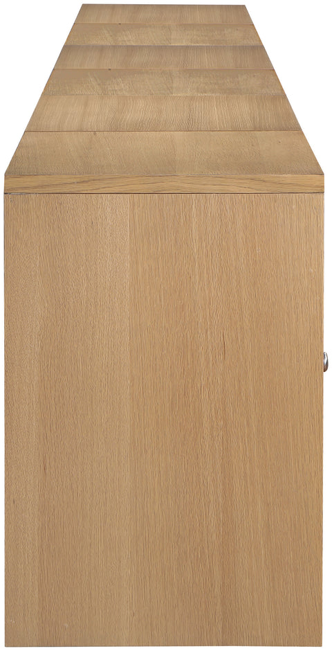 Selene Natural Cane, Solid Wood And Oak Veneer Sideboard/Buffet, 5-Piece