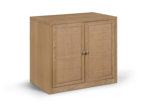 Selene Natural Cane, Solid Wood And Oak Veneer Sideboard/Buffet, 1 Piece