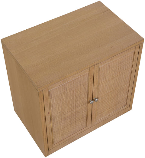 Selene Natural Cane, Solid Wood And Oak Veneer Sideboard/Buffet, 1 Piece
