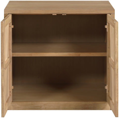 Selene Natural Cane, Solid Wood And Oak Veneer Sideboard/Buffet, 1 Piece
