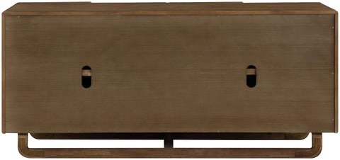 Sage Brown Cane, Solid Wood And Oak Veneer Sideboard/Buffet, 1 Piece