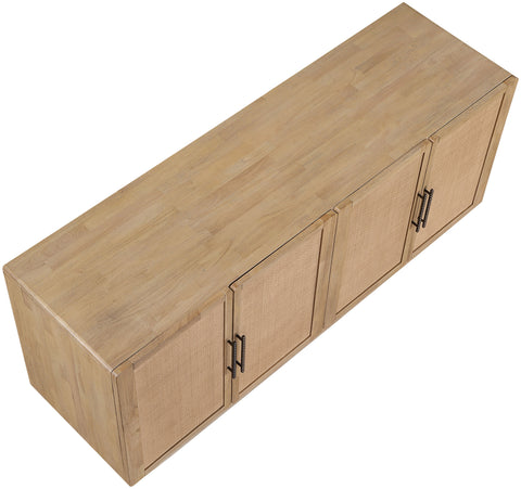 Sage Natural Cane, Solid Wood And Oak Veneer Sideboard/Buffet, 1 Piece
