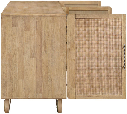 Sage Natural Cane, Solid Wood And Oak Veneer Sideboard/Buffet, 1 Piece