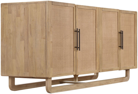 Sage Natural Cane, Solid Wood And Oak Veneer Sideboard/Buffet, 1 Piece