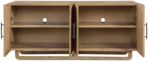 Sage Natural Cane, Solid Wood And Oak Veneer Sideboard/Buffet, 1 Piece