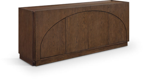 Selene Brown Oak Veneer And Solid Wood Sideboard/Buffet, 1 Piece