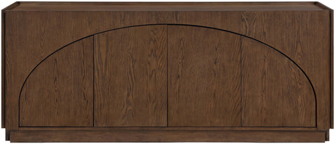 Selene Brown Oak Veneer And Solid Wood Sideboard/Buffet, 1 Piece