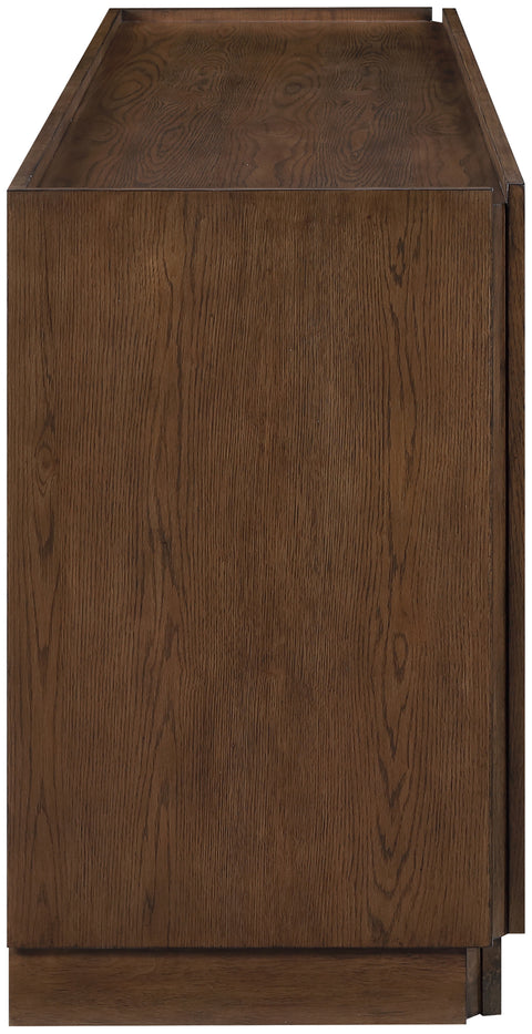 Selene Brown Oak Veneer And Solid Wood Sideboard/Buffet, 1 Piece