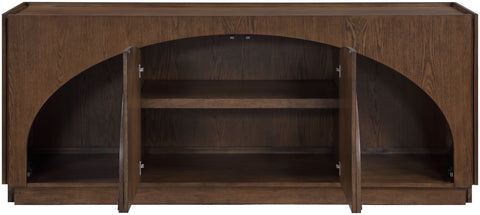 Selene Brown Oak Veneer And Solid Wood Sideboard/Buffet, 1 Piece