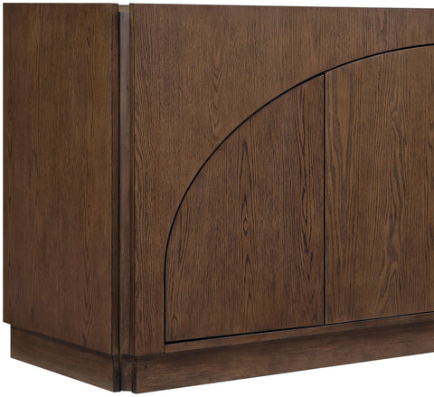 Selene Brown Oak Veneer And Solid Wood Sideboard/Buffet, 1 Piece