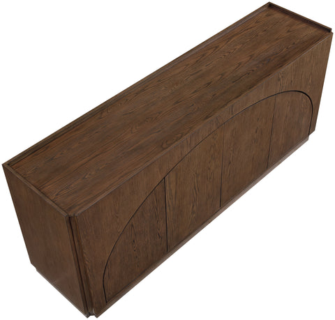 Selene Brown Oak Veneer And Solid Wood Sideboard/Buffet, 1 Piece