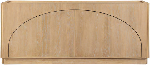 Selene Natural Oak Veneer And Solid Wood Sideboard/Buffet, 1 Piece