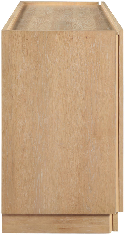Selene Natural Oak Veneer And Solid Wood Sideboard/Buffet, 1 Piece
