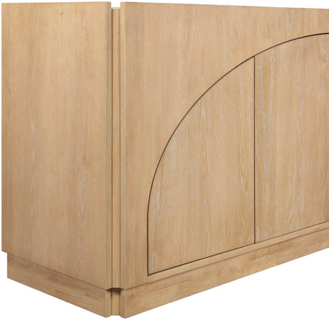 Selene Natural Oak Veneer And Solid Wood Sideboard/Buffet, 1 Piece
