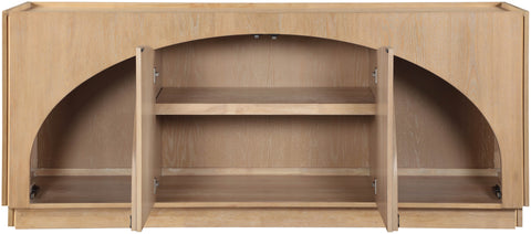 Selene Natural Oak Veneer And Solid Wood Sideboard/Buffet, 1 Piece