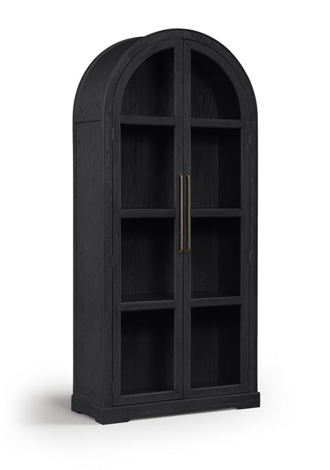 Prescott Black Solid Wood Storage Cabinet, 1 Piece