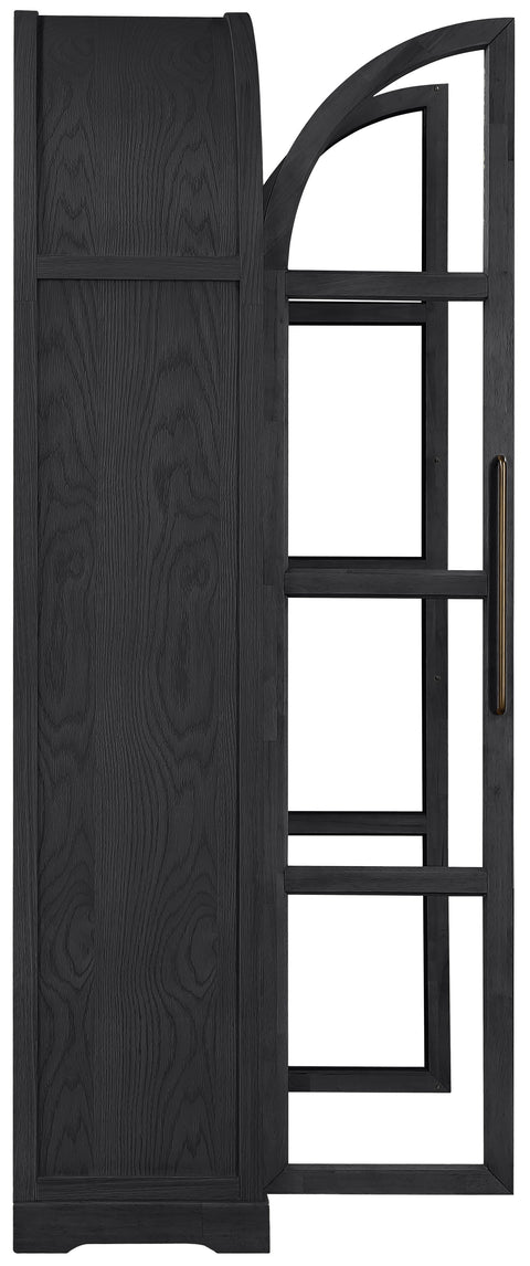 Prescott Black Solid Wood Storage Cabinet, 1 Piece