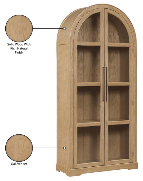 Prescott Natural Solid Wood Storage Cabinet, 1 Piece