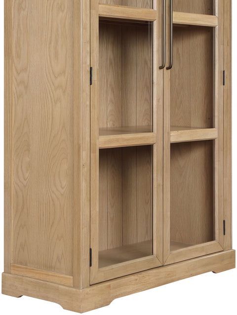 Prescott Natural Solid Wood Storage Cabinet, 1 Piece