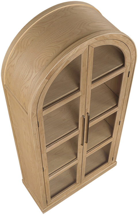 Prescott Natural Solid Wood Storage Cabinet, 1 Piece