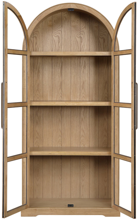 Prescott Natural Solid Wood Storage Cabinet, 1 Piece