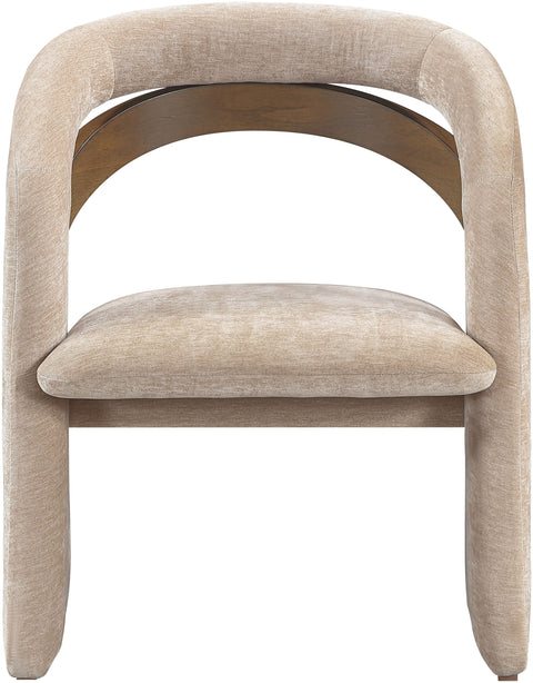 Talia Beige Fabric Upholstered Dining Chair, 1 Piece