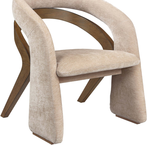Talia Beige Fabric Upholstered Dining Chair, 1 Piece