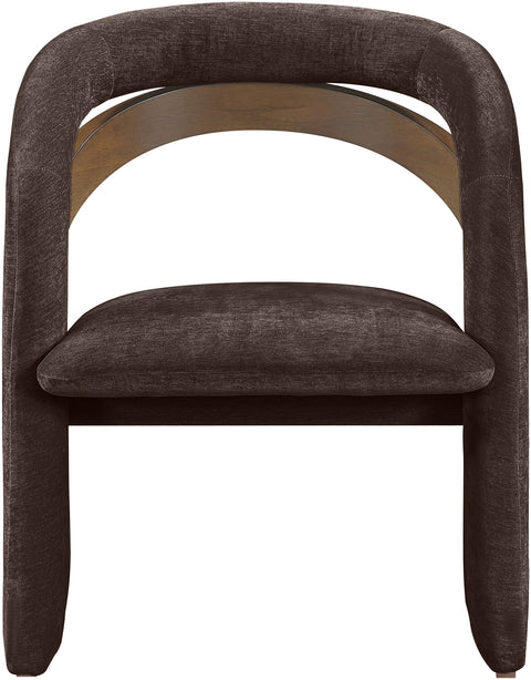 Talia Brown Fabric Upholstered Dining Chair, 1 Piece