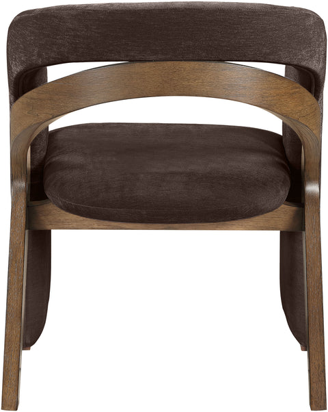 Talia Brown Fabric Upholstered Dining Chair, 1 Piece