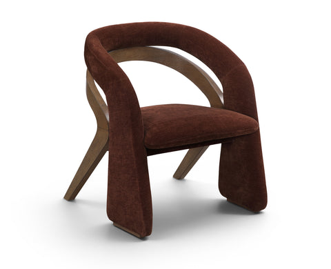 Talia Burgundy Fabric Upholstered Dining Chair, 1 Piece