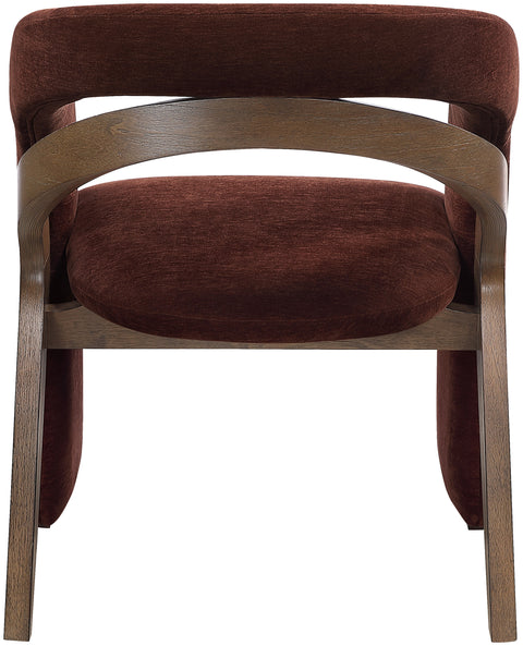 Talia Burgundy Fabric Upholstered Dining Chair, 1 Piece