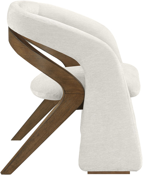 Talia Cream Fabric Upholstered Dining Chair, 1 Piece