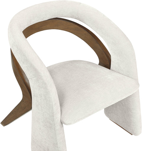 Talia Cream Fabric Upholstered Dining Chair, 1 Piece