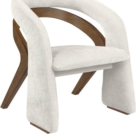 Talia Cream Fabric Upholstered Dining Chair, 1 Piece