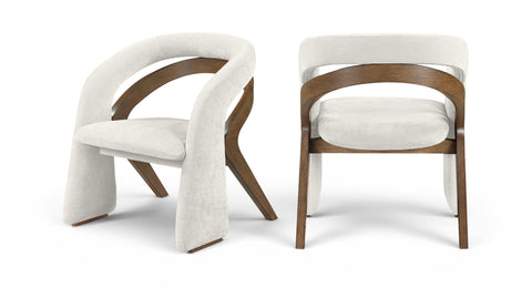 Talia Cream Fabric Upholstered Dining Chair, 1 Piece