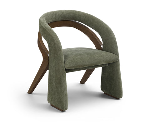 Talia Green Fabric Upholstered Dining Chair, 1 Piece