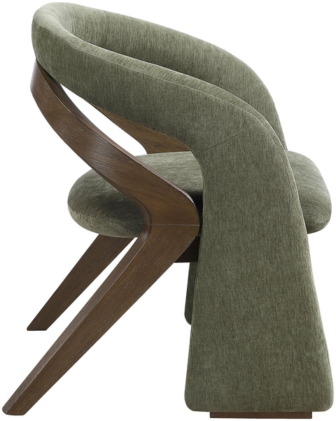 Talia Green Fabric Upholstered Dining Chair, 1 Piece