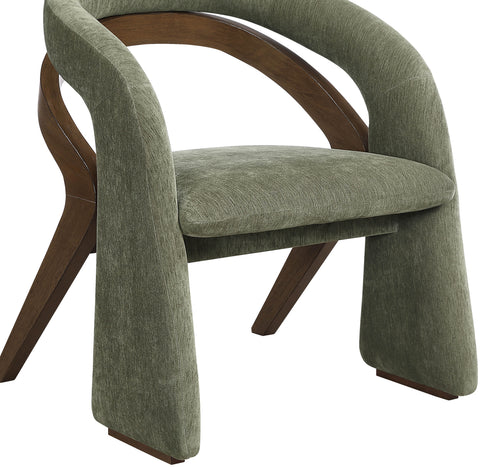 Talia Green Fabric Upholstered Dining Chair, 1 Piece