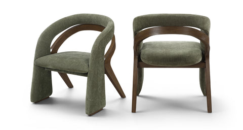 Talia Green Fabric Upholstered Dining Chair, 1 Piece