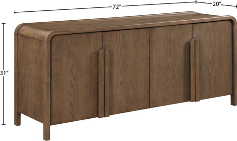 Camden Brown Oak Veneer And Solid Wood Sideboard/Buffet, 1 Piece (Style 2)