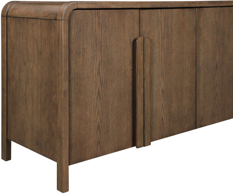 Camden Brown Oak Veneer And Solid Wood Sideboard/Buffet, 1 Piece (Style 2)