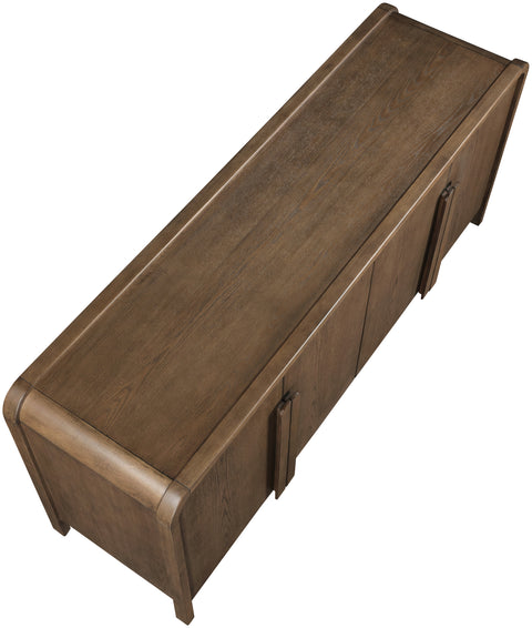 Camden Brown Oak Veneer And Solid Wood Sideboard/Buffet, 1 Piece (Style 2)